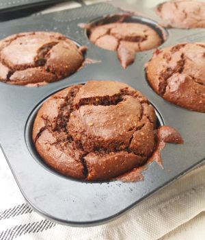 Recette Muffins fondant choco banane (vegan, sans gluten et sans sucre ajouté)