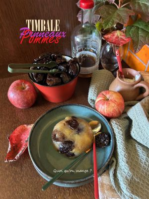 Recette Timbale de Pruneaux aux Pommes – Sirop d’Erable et Cannelle