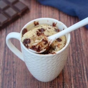 Recette Mug cake moelleux aux pépites de chocolat {vegan}