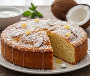 Recette Gâteau au yaourt à la noix de coco : recette très facile et moelleuse