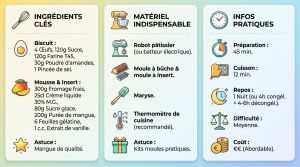 Recette Bûche noël fromage mangue : recette facile et légère