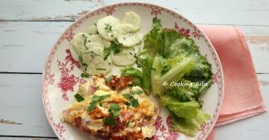 Recette Omelette jambon-fromage et crudités