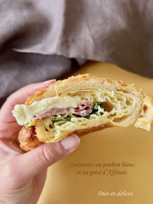 Recette Croissants au jambon et au pavé d’Affinois