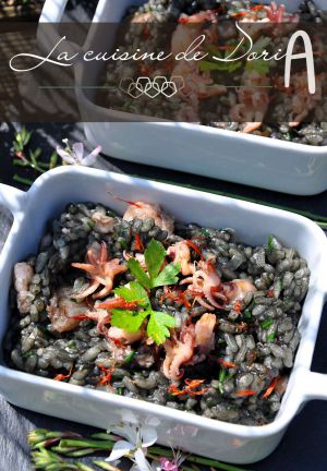 Recette Paëlla à l'encre de seiche