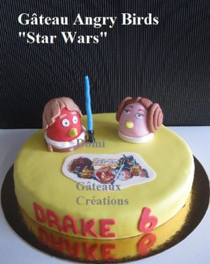 Recette Gâteau "Angry Birds Star Wars" en Pâte à Sucre