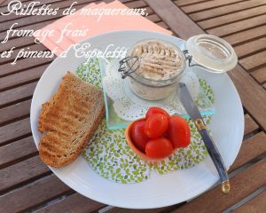 Recette Rillettes de maquereaux, fromage frais ail et fines herbes et caviar de piment d'Espelette