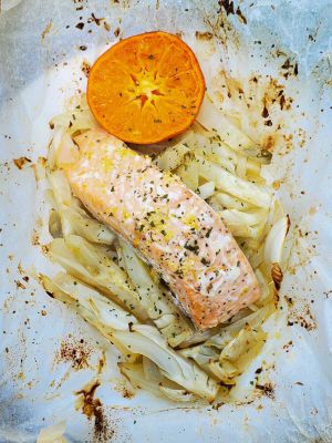 Recette Papillote de saumon au fenouil et agrumes - Recettes autour d'un ingrédient #109