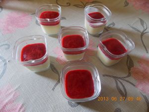 Recette Panacotta au mascarpone et coulis de framboises