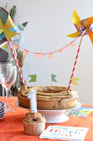 Recette Son premier gâteau d'anniversaire, vegan et réduit en sucre