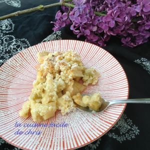 Recette Crumble pommes rhubarbe