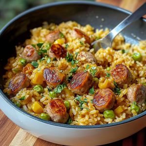 Recette Riz Saucisses Réconfortant : Recette Facile et Savoureuse