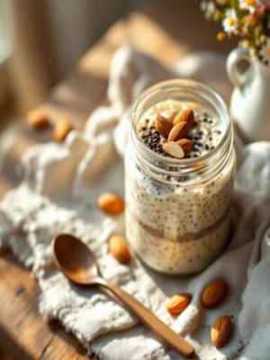 Recette Flocons d’avoine trempés pour un petit-déjeuner sain