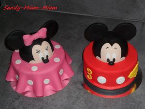 Recette Gâteaux pâte à sucre Mickey et Minnie pour les 3 ans de ma puce