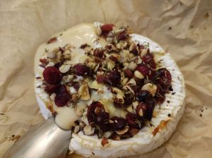 Recette Camembert rôti aux noisettes et Cranberries