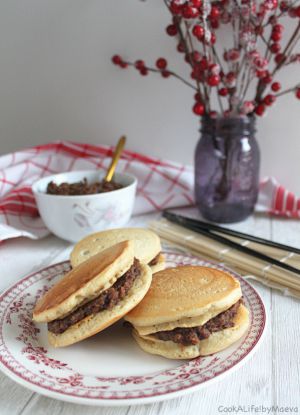 Recette Dorayaki vegan, pancakes japonais garnis de pâte sucrée de haricots rouges (anko) - Bataille Food #62