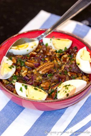 Recette Salade de lentilles aux noix