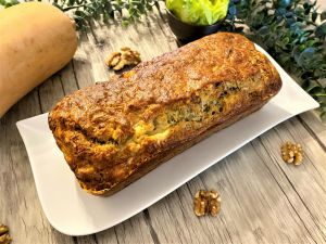 Recette Cake à la courge butternut, bleu et noix