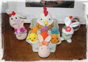 Recette Petites choses (lapins) au crochet pour Pâques