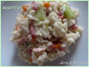 Recette Risotto aux légumes et aux lardons