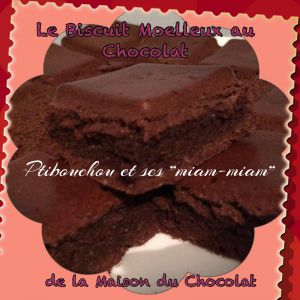 Recette Biscuit Moelleux au Chocolat de la Maison du Chocolat