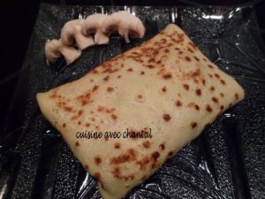 Recette Crêpes au jambon et champignons