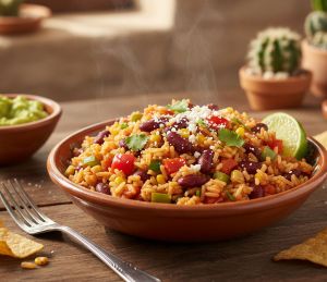 Recette Riz à la mexicaine aux poivrons et haricots rouges : recette facile et savoureuse