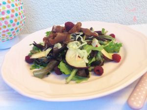 Recette Salade pêche-fenouil-framboise – Défi Salades