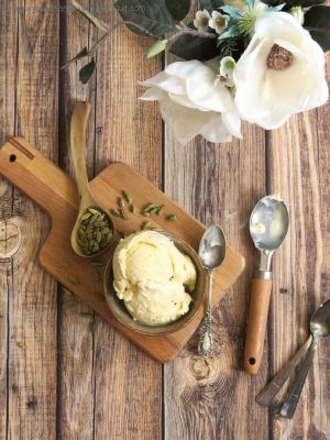 Recette Glace cardamome fleur d'oranger