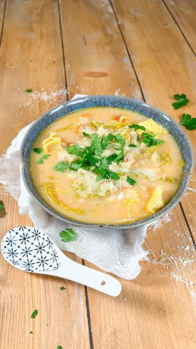 Recette Bouillon de légumes aux tortellonis