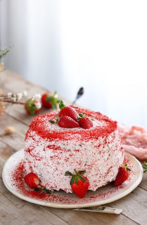 Recette Chiffon cake à la fraise et quinze ans de un déjeuner de soleil