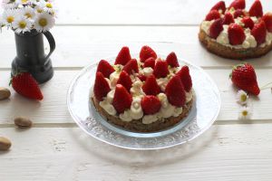 Recette Tartelettes à la fraise, pistache et mascarpone