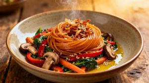Recette Coriéenne : japchae aux légumes et champignons
