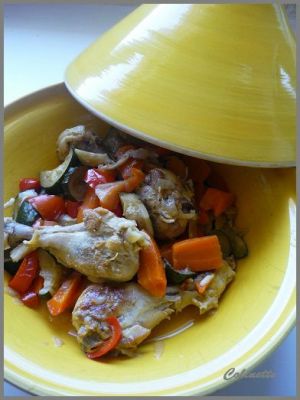 Recette Tajine de poulet aux légumes