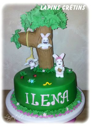Recette Gâteau d'anniversaire "Lapins crétins"