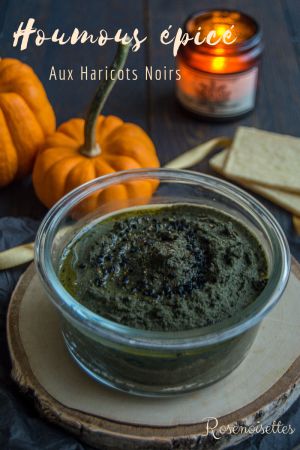 Recette Houmous épicé aux haricots noirs pour Halloween