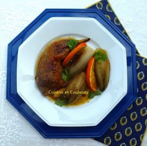 Recette Pintade, endives à l'orange