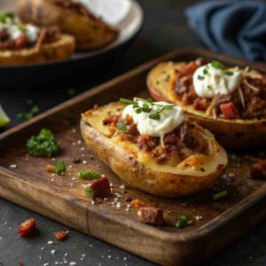 Recette Stuffed Potato Skins – Loaded Appetizer Recipe