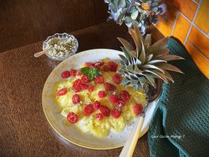 Recette Carpaccio d’ananas à la menthe, un dessert fraicheur simple mais succulent