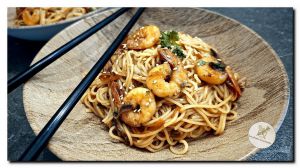 Recette Pâtes aux crevettes