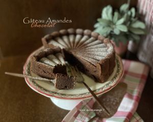 Recette Gâteau amandes et chocolat