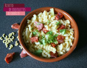 Recette Risotto de coquillettes au chorizo