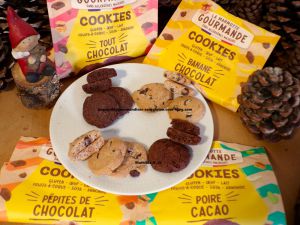 Recette MARMOTTE GOURMANDE (sans allergènes majeurs) Partie 1 : Cookies - Banane chocolat - Pépites de chocolat - Tout chocolat - Poire cacao