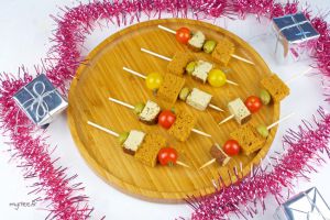 Recette Brochettes de Noël au pain d’épices (vegan)