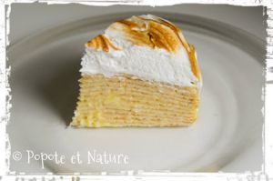 Recette (Gâteau de) crêpes façon tarte au citron meringuée