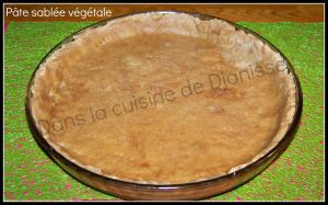 Recette Pâte sablée végétale