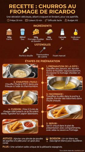 Recette Churros au fromage de Ricardo