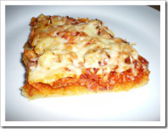 Recette Pizz’ avec de la polenta en guise de pâte