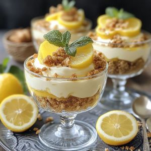 Recette Verrine Citron-Crumble : Dessert Léger et Savoureux