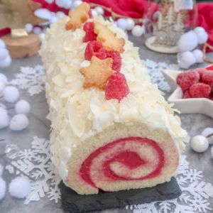 Recette Bûche roulée framboise noix de coco {vegan}