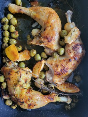 Recette Cuisses de poulet au citron et olives